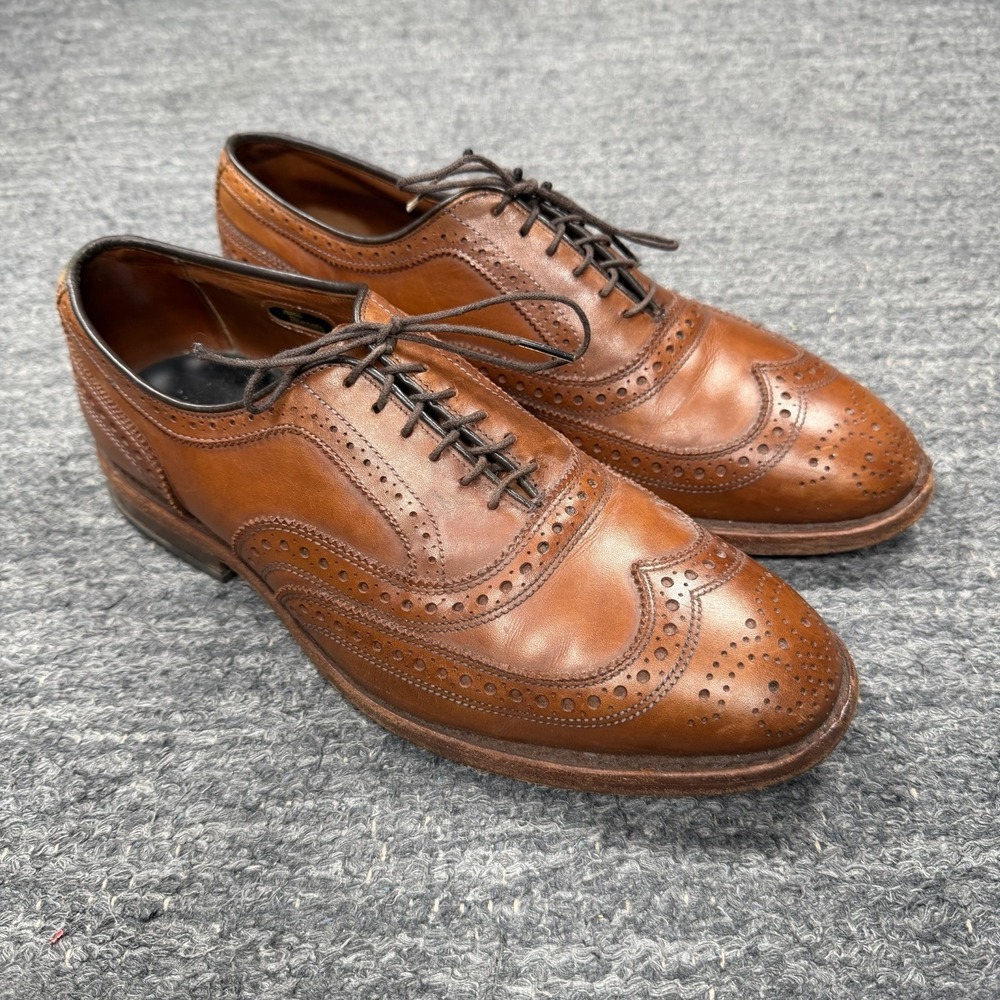 Allen Edmonds McAllister Chestnut Leather Wingtip Oxford Shoes Men 8 EEE Classic